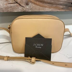 JCrew leather crossbody camera bag